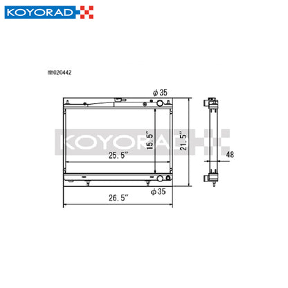 Koyo Racing Radiator 94-98 Nissan Skyline GTR / GTS R33