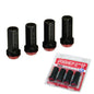 Rays 17 Hex Racing 2-Pieces Open End Lug Nut - 12x1.25 - Black/Red (4pcs)