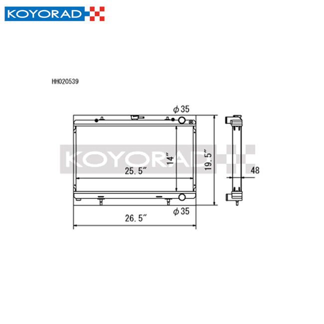 Koyo Racing Radiator 89-94 Nissan 240SX S13 KA24E / KA24DE (MT)