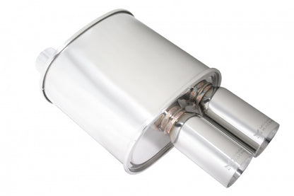 Megan Universal Exhaust F-RT Dual Tip Muffler - 2.5 Dia / 3in Tip