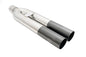 Megan 3in Universal Dual Blast Pipes Exhaust Straight Tip - Black Chrome