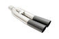Megan 3in Universal Dual Blast Pipes Exhaust Angled Tip - Black Chrome