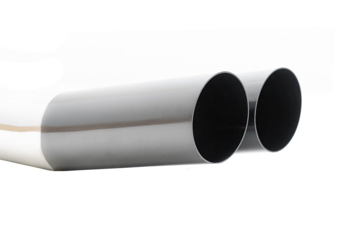 Megan 3in Universal Dual Blast Pipes Exhaust Angled Tip - Black Chrome