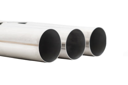 Megan Triple 3in Universal Dual Blast Pipes Exhaust Tip - Chrome