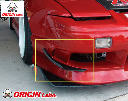 Origin Universal Carbon Front Bumper Ex-Canards - PAIR