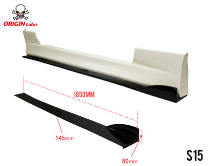 Origin S15 Universal Long Under Side Skirt Canard Splitter - PAIR