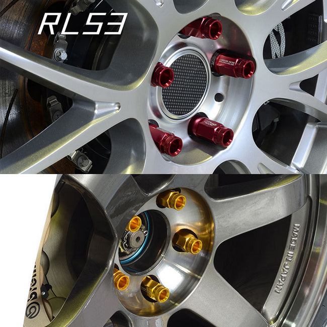 Project Kics Leggdura Racing Lug Nut 53mm Open-End 16 Pcs + 4 Locks 12x1.25 Red