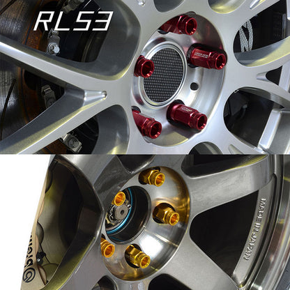 Project Kics Leggdura Racing Lug Nut 53mm Open-End 16 Pcs + 4 Locks 12x1.25 Red