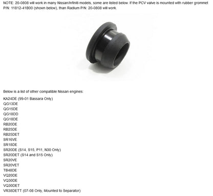 Radium S14/S15 RB25DET - SR20DET 10AN Press-In Valve Cover Banjo Fitting Intake Port