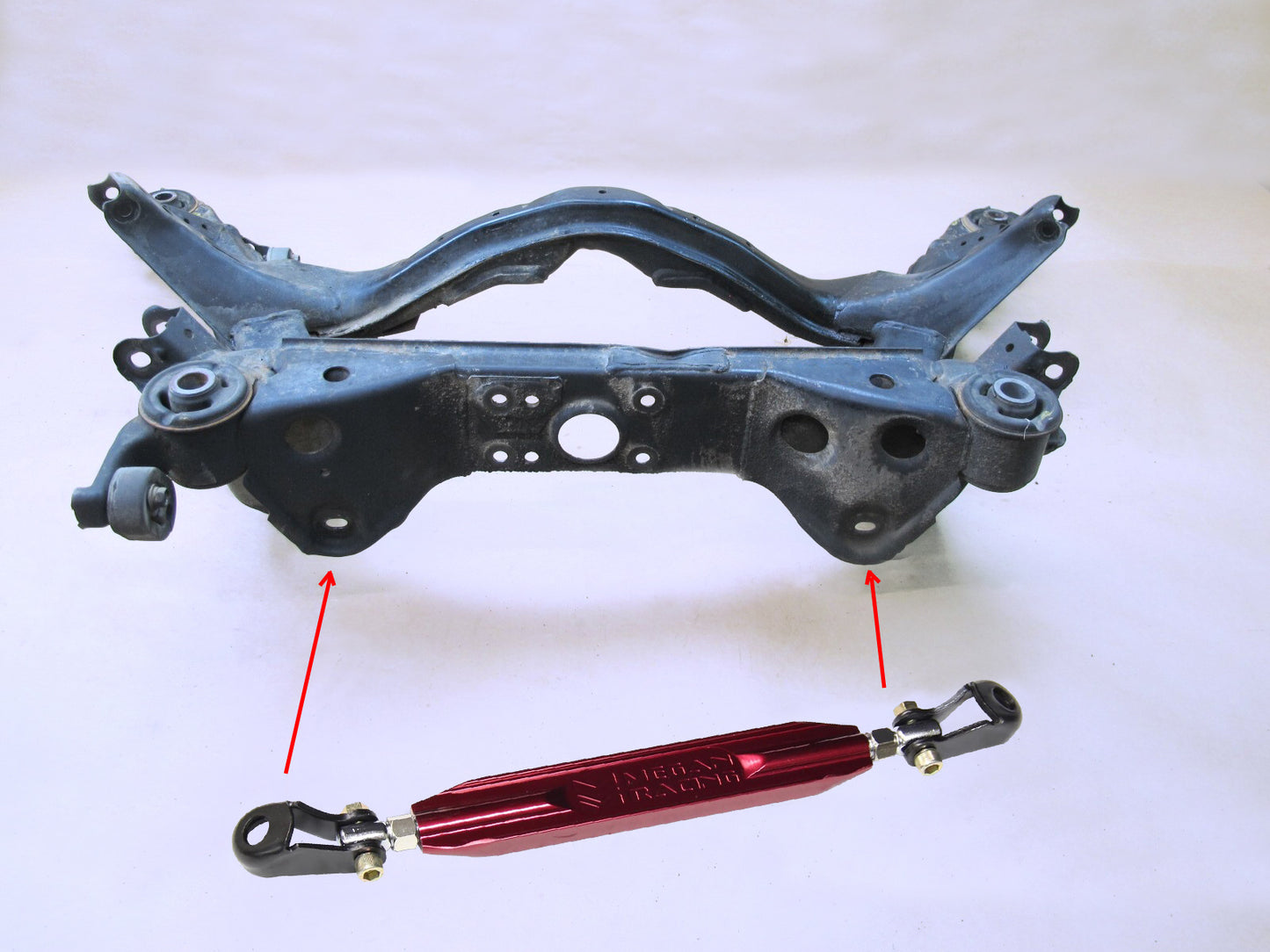 Megan S13 240sx Rear Lower Tie Subframe Support Bar – Red