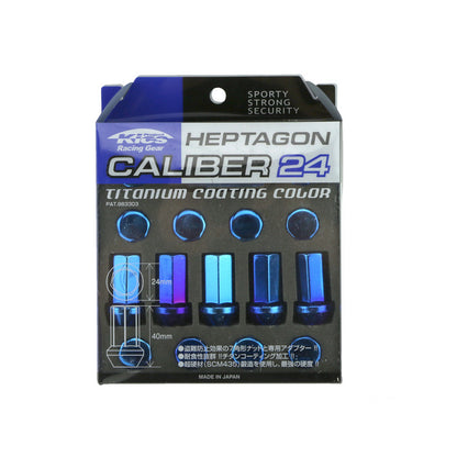 Project Kics 12X1.25 Titanium Blue Caliber Lug Nut