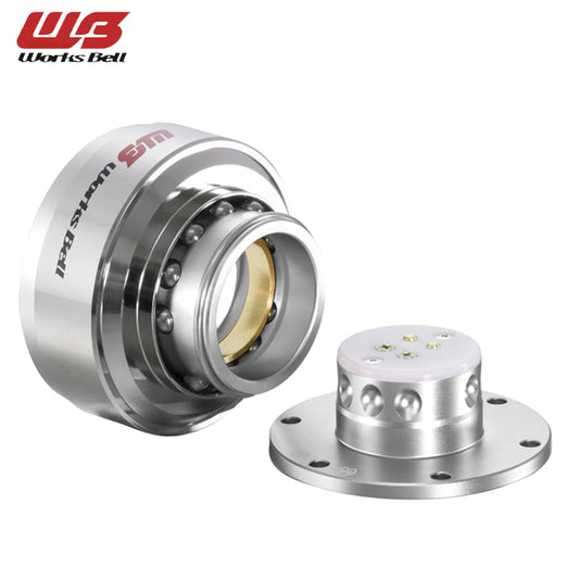 Works Bell Rapfix Quick Release Steering Wheel Hub - Silver