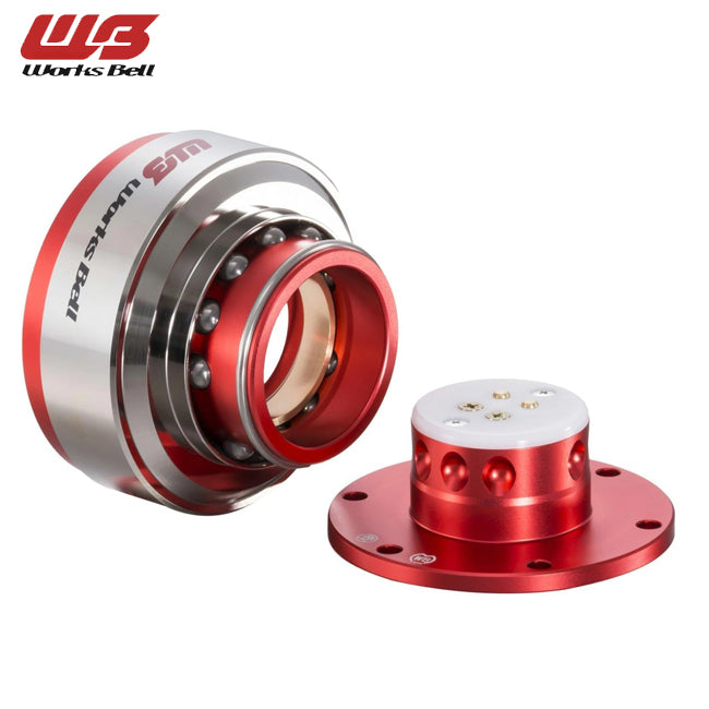 Works Bell Rapfix Quick Release Steering Wheel Hub - Red