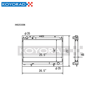 Koyo N-FLO Dual Pass Radiator 95-02 Nissan Silvia S14 / S15 SR20DET