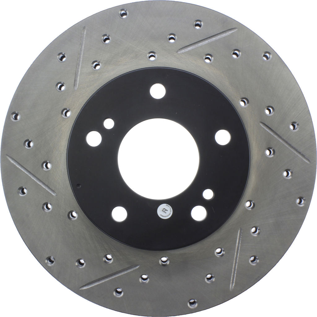 StopTech Power Slot 89-96 300ZX Z32 Slotted & Drilled Rotor - Front Right