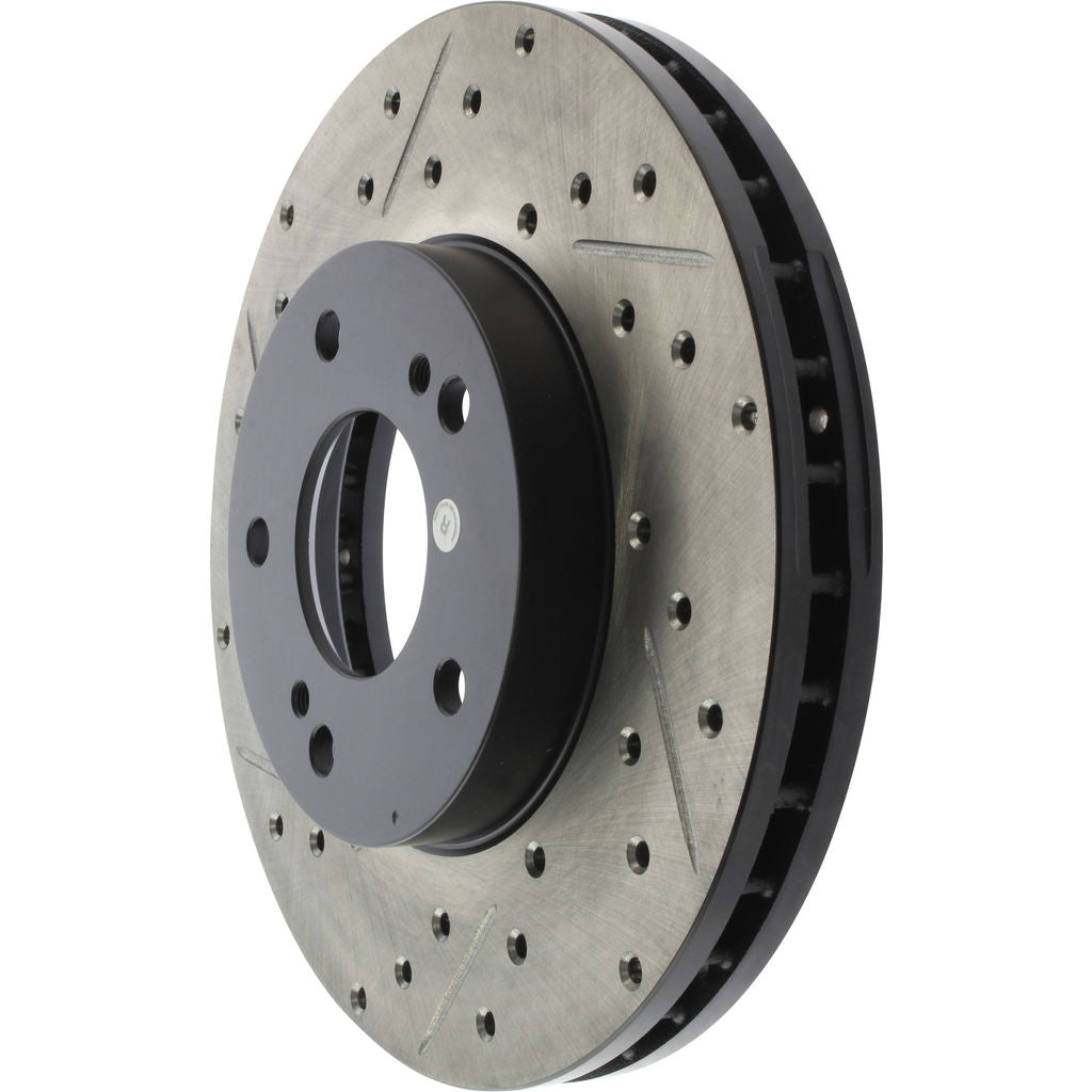 StopTech Power Slot 89-96 300ZX Z32 Slotted & Drilled Rotor - Front Right