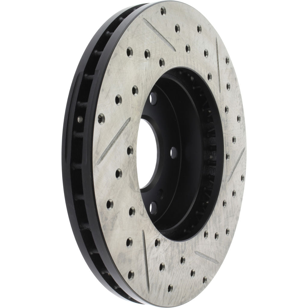 StopTech Power Slot 89-96 300ZX Z32 Slotted & Drilled Rotor - Front Right