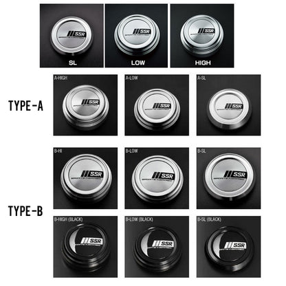 SSR Racing Sports Inspired Center Cap Aluminum B-Type Super Low - Black