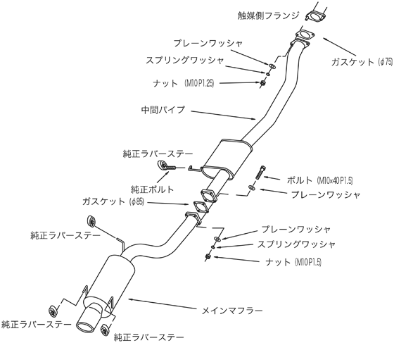 HKS Hi-Power Silent Catback Exhaust Muffler - Skyline GTR R32